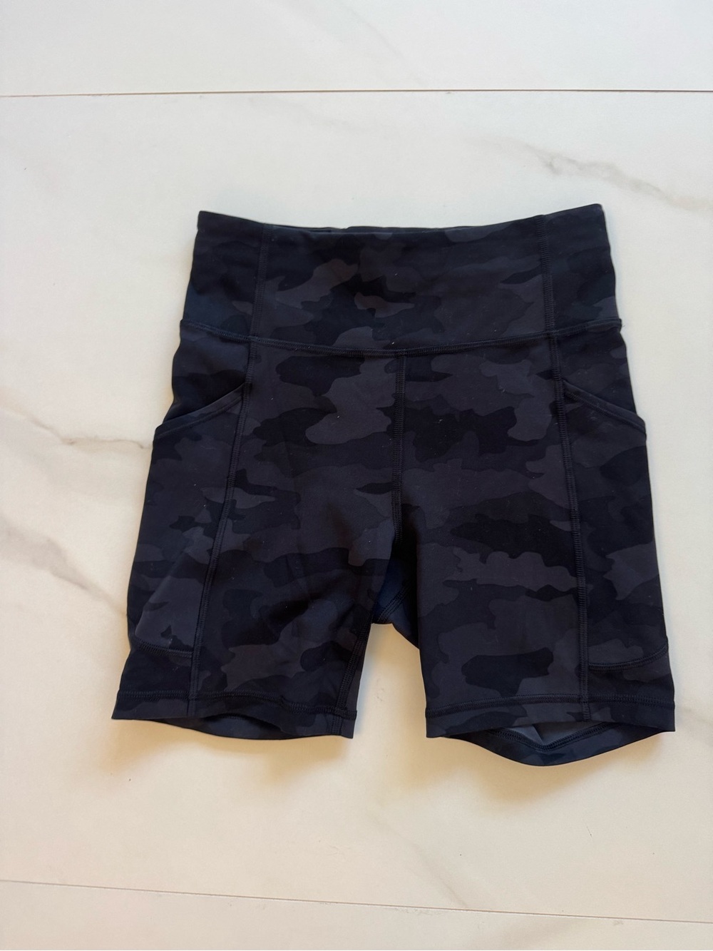 lululemon athletica Black Camo High-Rise Bike Shorts